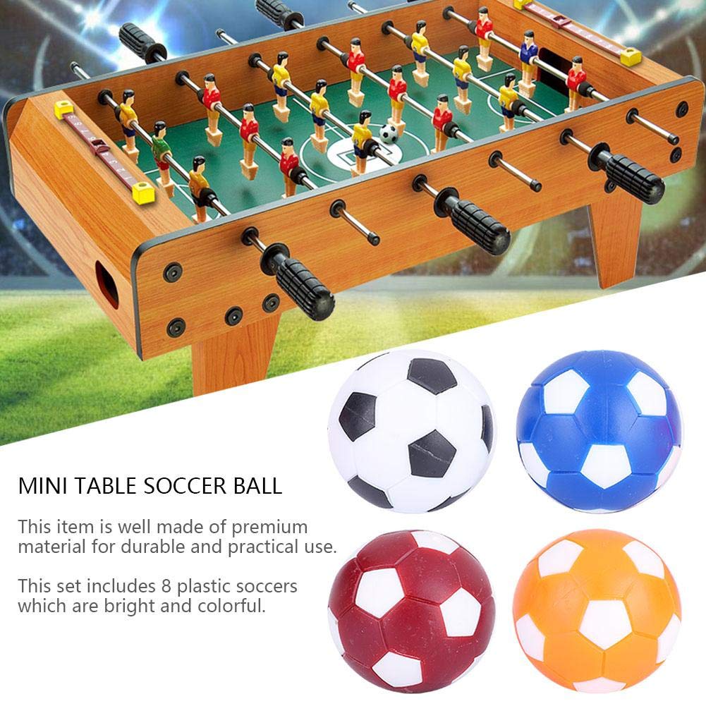 Mini Balones de Fútbol Futbolín Varios Colores Repuesto 8 Unidades