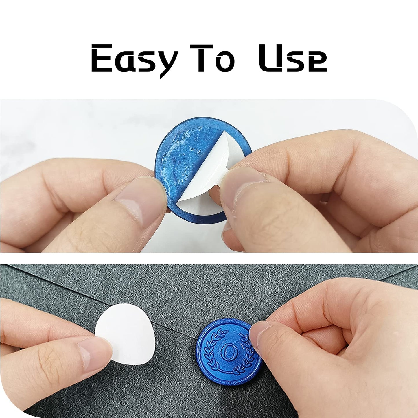 25 pegatinas adhesivas de cera con letra E, hechas a mano, sin necesidad de sello, etiquetas adhesivas de cera para invitaciones de boda, sobres, regalo de Navidad