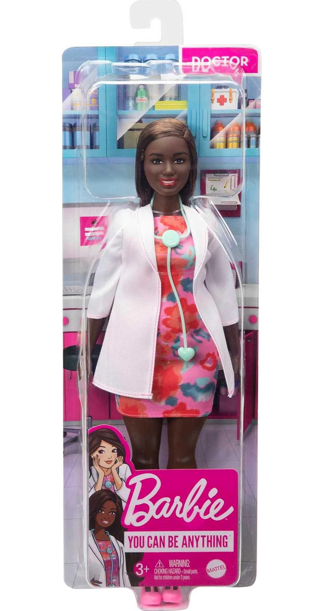 Barbie Careers, Muñeca Doctora Morena, Muñeca para niñas de 3 años en adelante con Accesorios temáticos Que motivan la imaginación