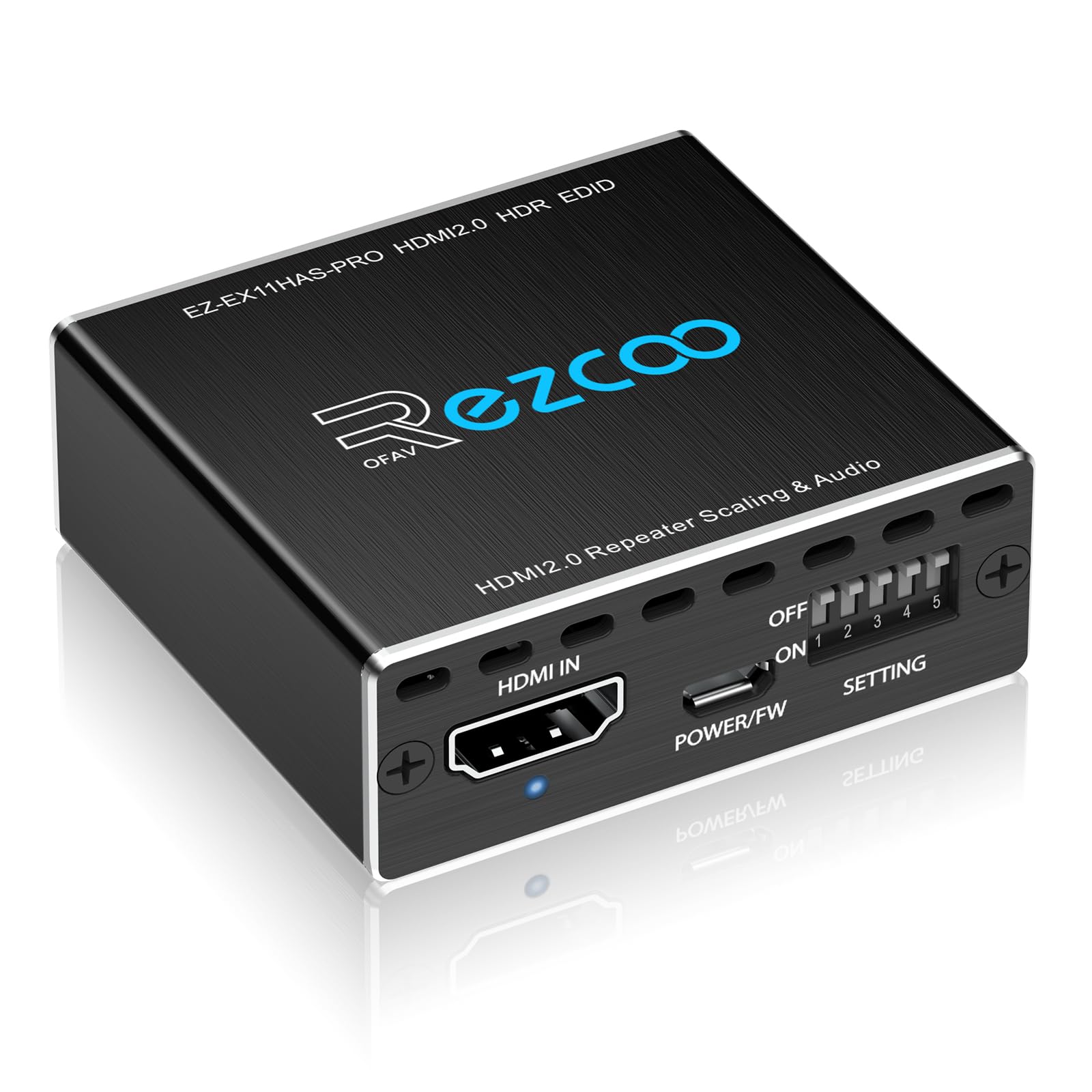 Divisor HDMI 1x1 extractor de audio 4K 60Hz Atmos CEC EDID/Down-Scale/HDCP interruptor compatible con varios videos, SPDIF 5.1CH Toslink óptico, ruptura de audio estéreo, repetidor HDMI