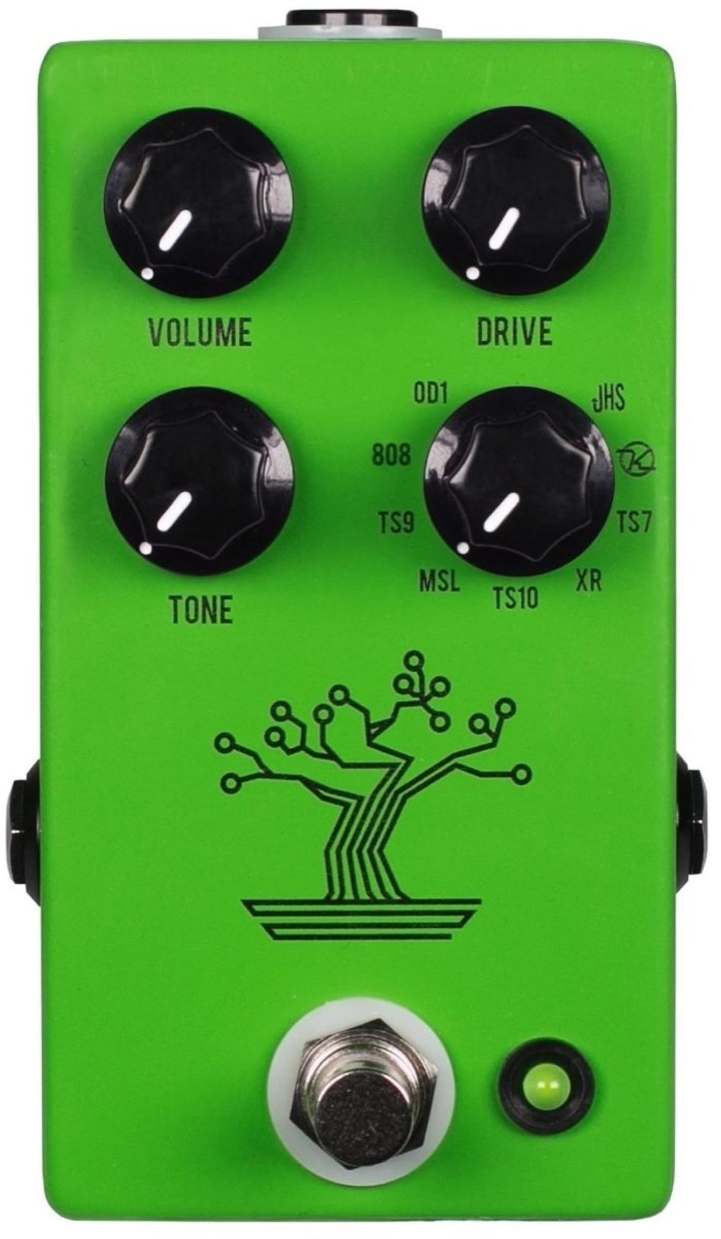 JHS Pedals Bonsai Screamer Overdrive Pedal de efectos de guitarra de 9 vías, verde