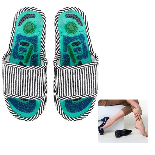 Imanes De Neodimio,Zapatillas de masaje, terapia magnética de Acupoint Zapatos de sanos del cuidado de pies sanos(Hombre)