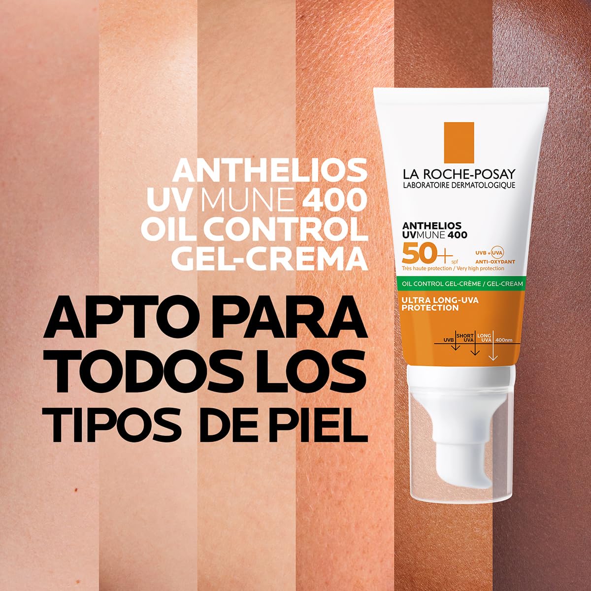 La Roche Posay Anthelios Toque Seco FPS 50+ Protector Solar Facial para Piel Grasa, 50 ml (el empaque puede variar)