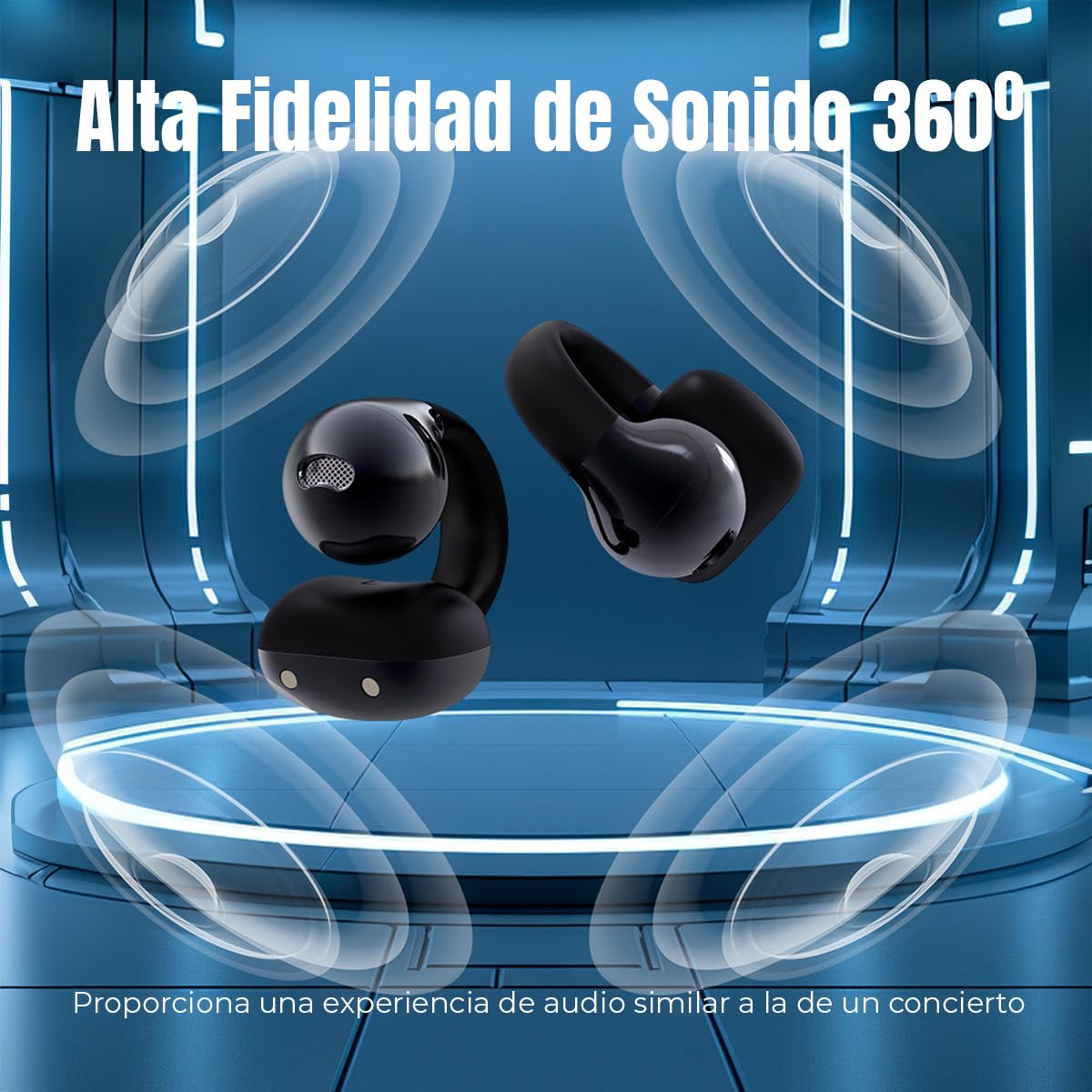 Audífonos Wireless DEVIA OWS Pro2 Negro Clip-on