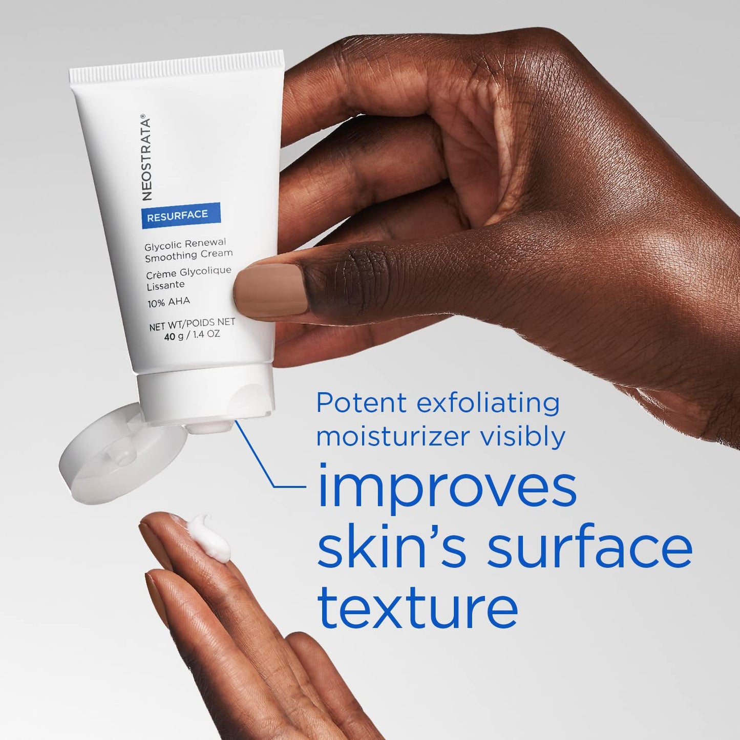 NEOSTRATA RESURFACE Ácido glicólico Renovación Suavizante Facial Hidratante & Crema de Cuello - 10% Ácido Alpha Hidroxi (AHA), Manteca de Karité, Ácido cítrico, Glicerina; Antienvejecimiento, Antiarrugas; 1.4 onzas