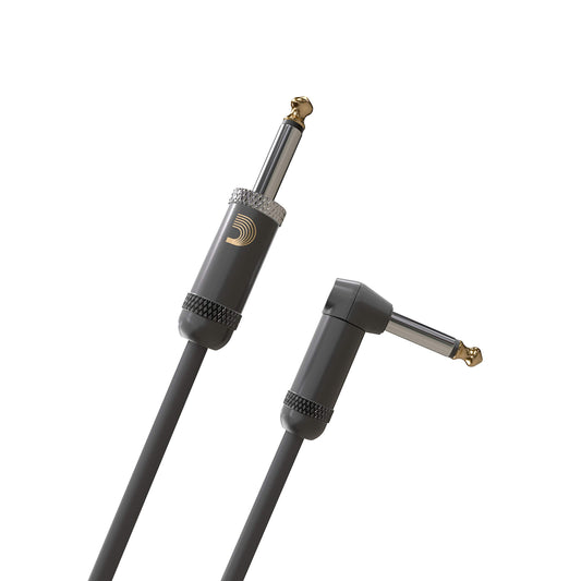 Cable de guitarra D'Addario American Stage, cable de instrumento con conectores de 1/4", extremo recto/ángulo recto, 6 metros