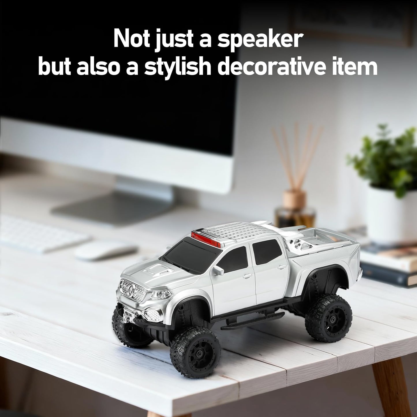 WSTER WS-X65 - Altavoz Bluetooth para camioneta todoterreno, color plateado