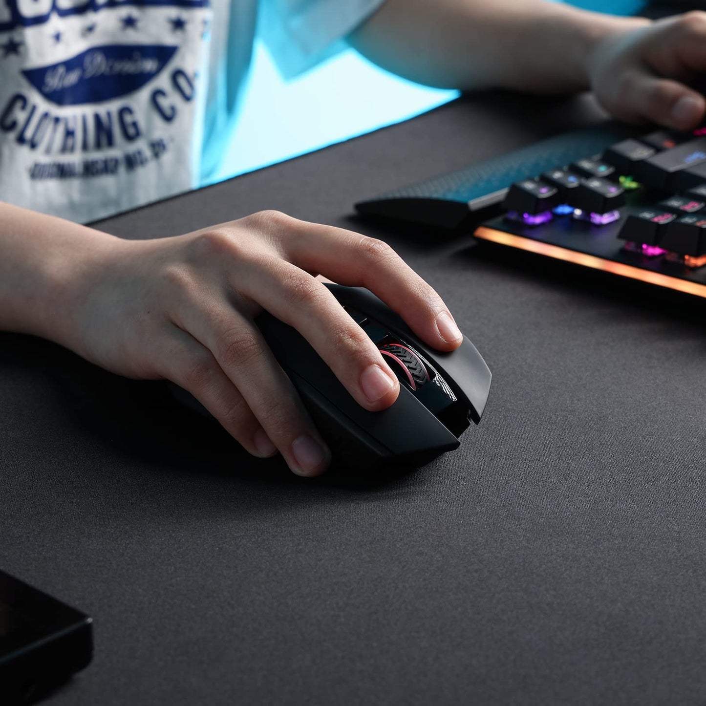 Mouse para Juegos Redragon M656 Gainer Rojo con 4000 dpi y 7 Botones para Hombre