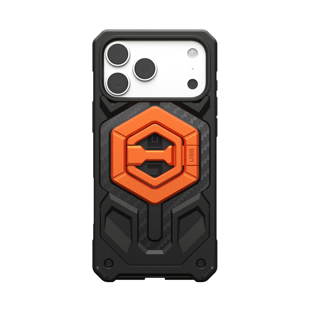 Soporte Magnético para Teléfono Urban Armor Gear Naranja Quemado Compatible con MagSafe y Agarre de Metal Extraíble