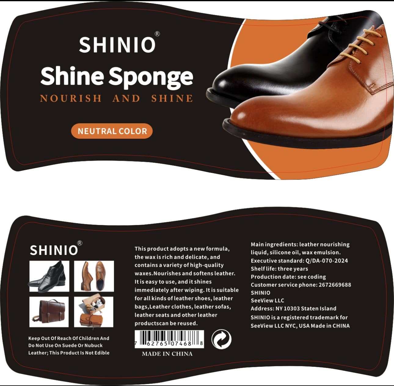 SHINIO Esponja brillante con neutro, color transparente para piel, Claro, 0 US