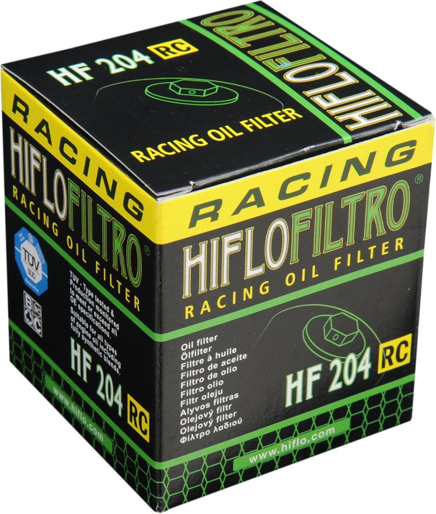 HiFloFiltro HF204RC - Filtro de aceite de alta calidad RC negro de alto rendimiento, individual