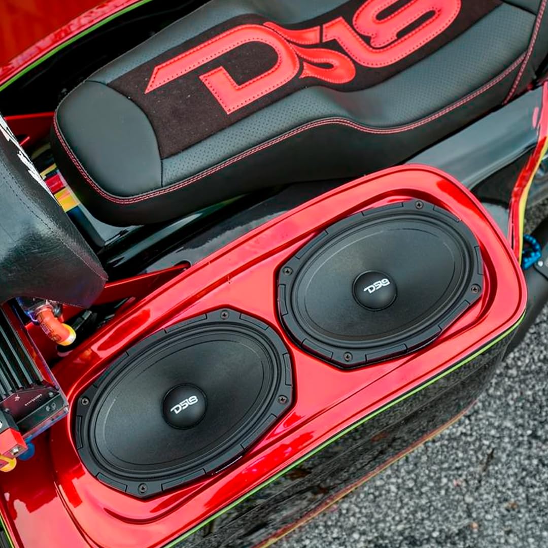 DS18 PROJECT360 Altavoz medio alto de alta sensibilidad de 6 x 9 pulgadas, 300 W RMS 4 ohmios, diseño giratorio de Recone para una reparación rápida