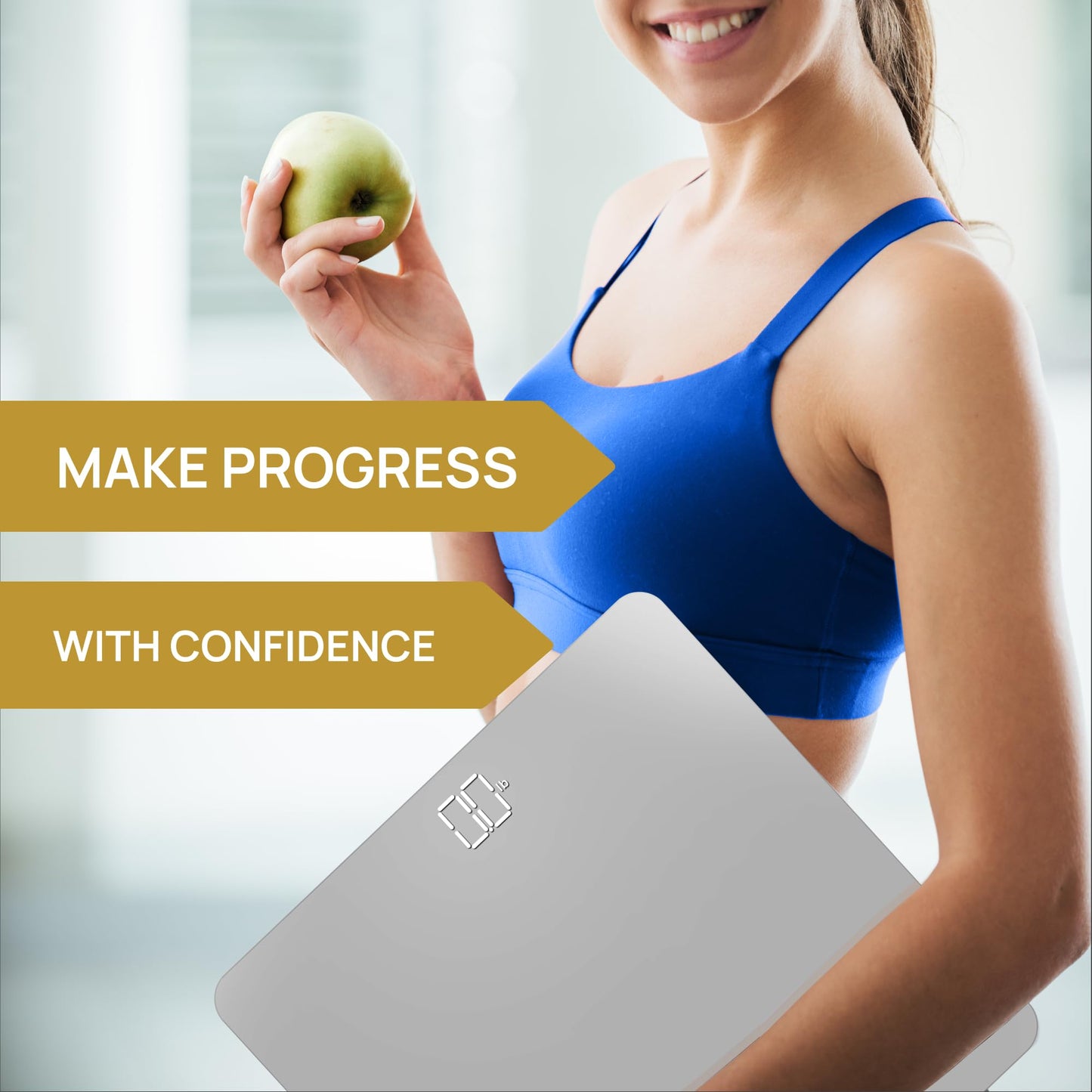 INEVIFIT Bathroom Scale, Highly Accurate Digital Bathroom Body Scale, Measures Weight for Multiple Users. Includes a 5-Year Warranty