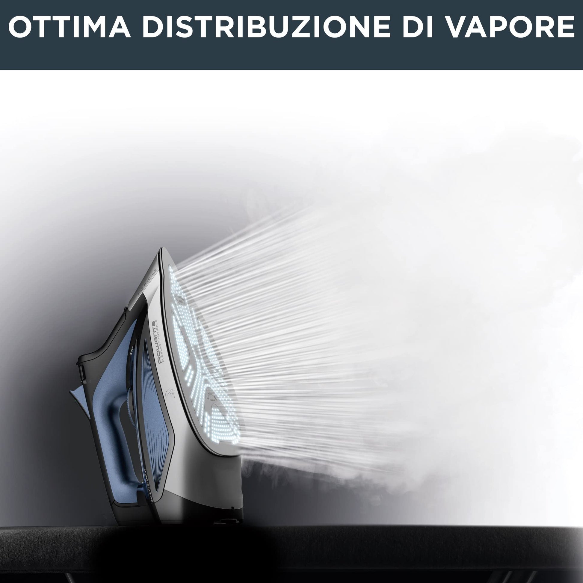 Plancha de Vapor Rowenta Everlast Azul con Recolector de Cal y Función Antical