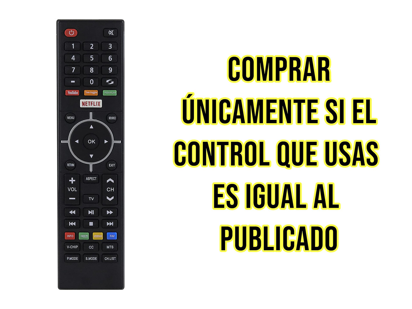 LIDERT Control Reemplazo Alux Atvio Atv3216iled Polaroid Element Smart TV Directo