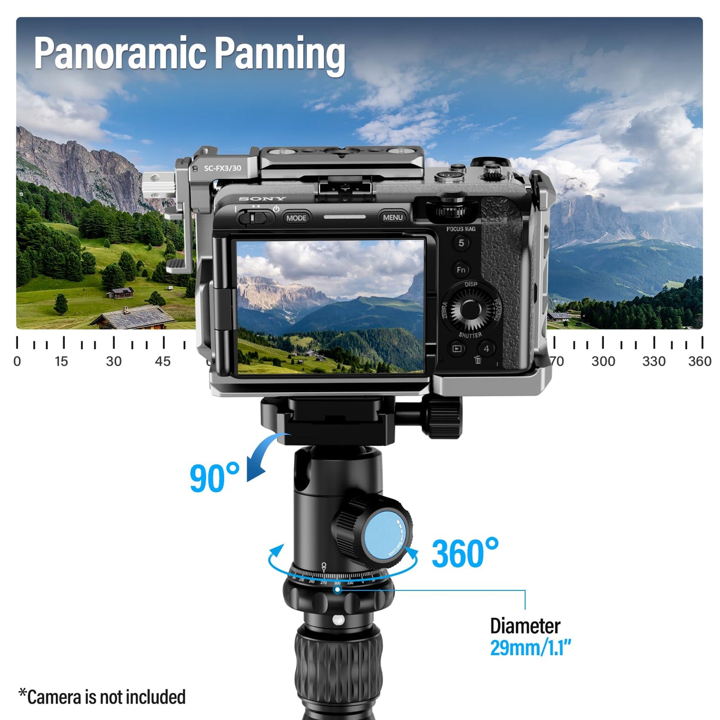 Trípode de Fibra de Carbono SIRUI Negro con Monopié Desmontable y Rótula de Bola Panorámica para Arca