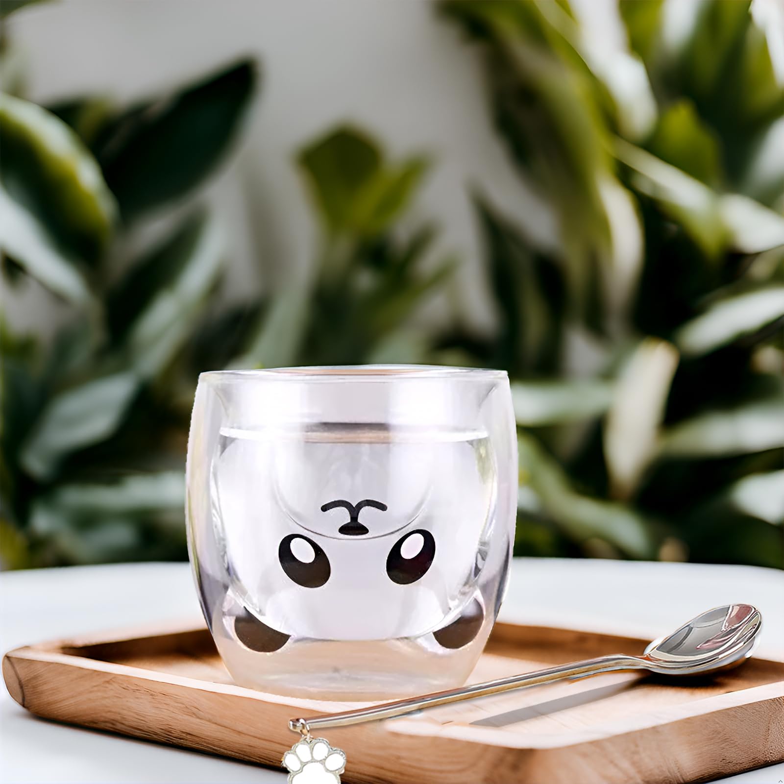 Taza de Café Linda con Aislamiento Doble de Panda