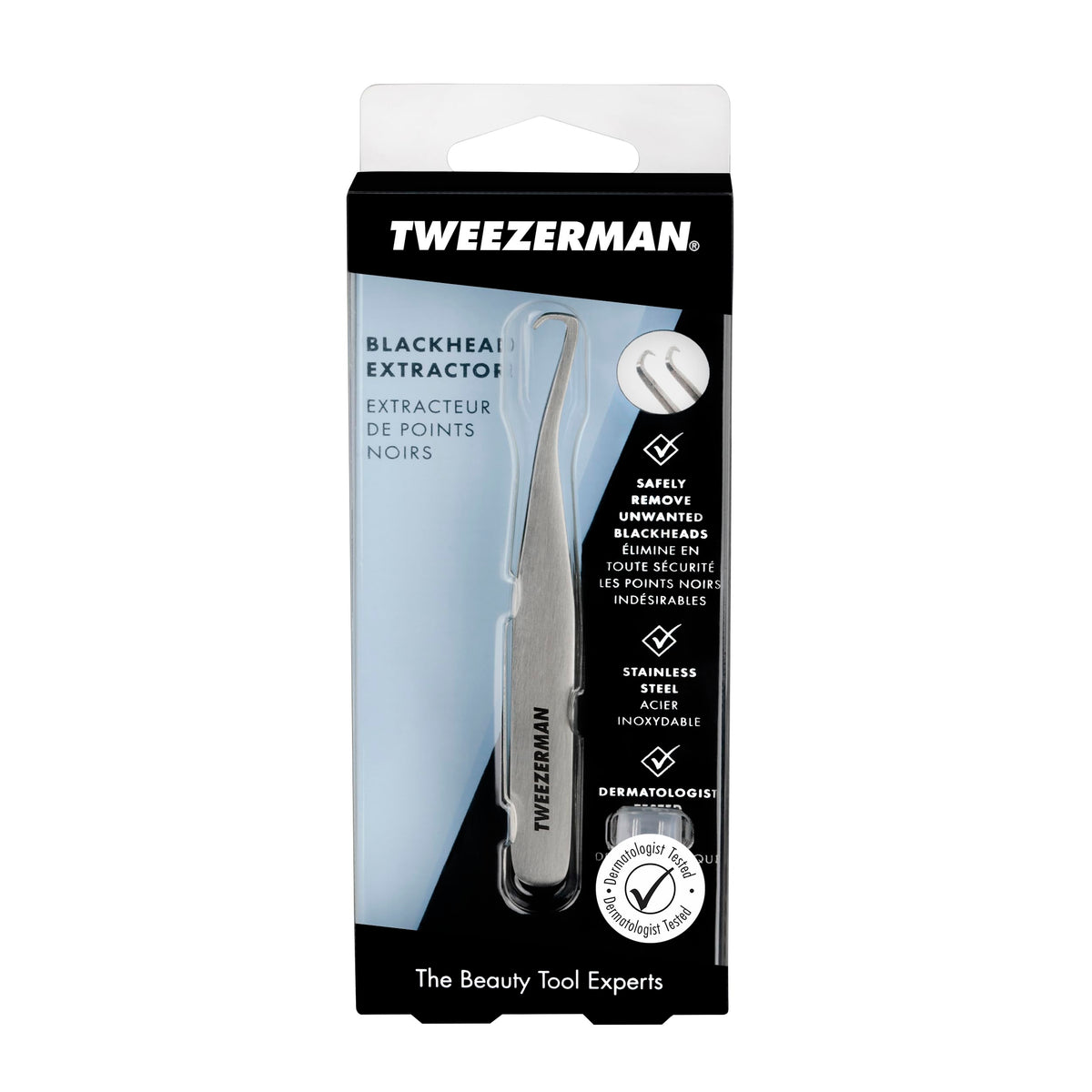 Tweezerman Extractor de puntos negros de acero inoxidable