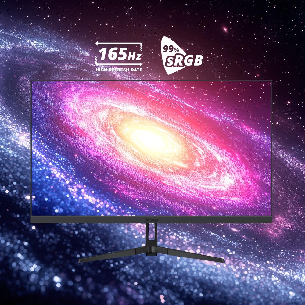 Monitor Gamer XPG Rift R27F6 27” FHD IPS 165Hz 1ms – 99% sRGB, Adaptive Sync, Anti-Luz Azul, HDMI/DP, Flicker-Free, Smooth Gaming para Esports y Juegos competitivos Color Negro
