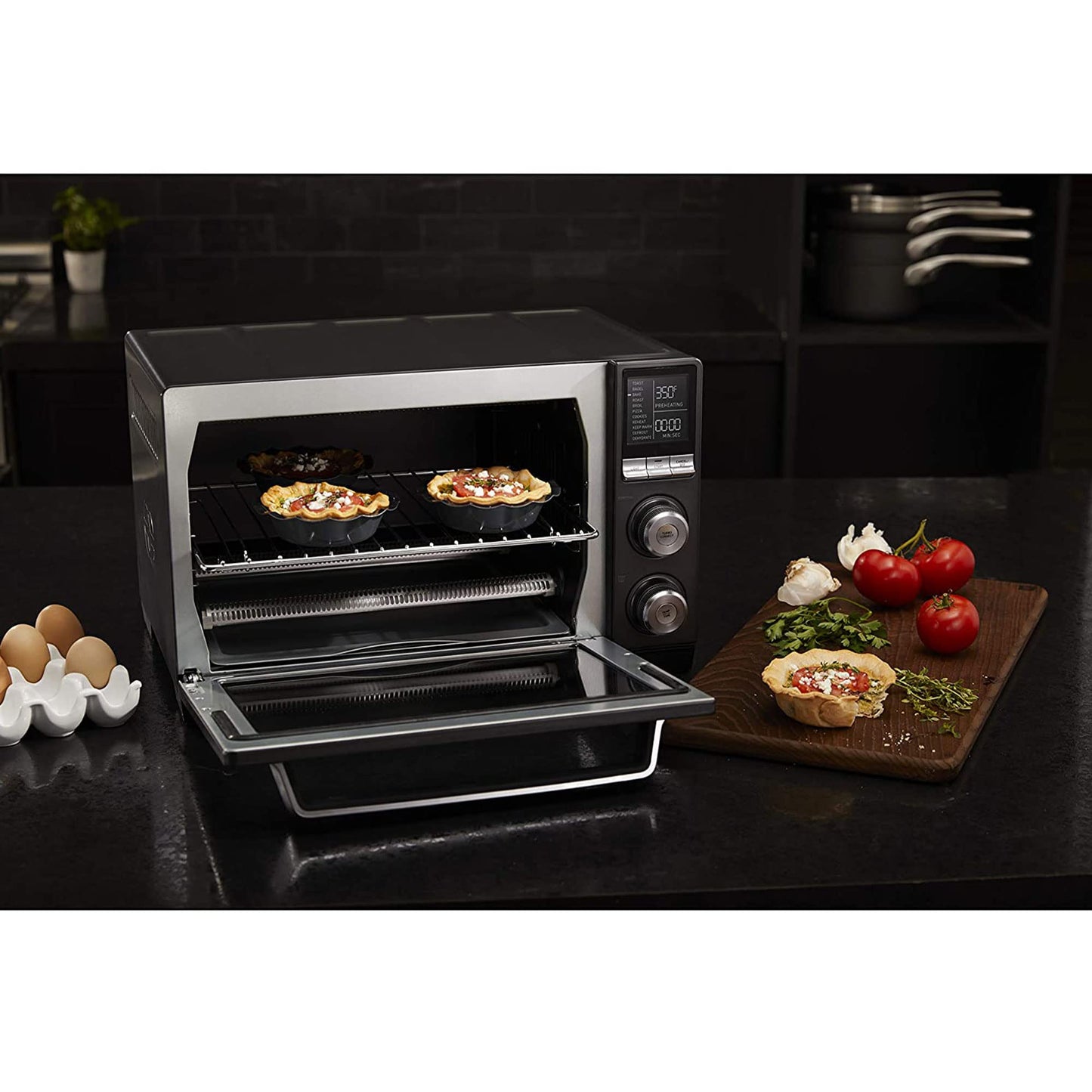 Calphalon - Batidora para horno (acero inoxidable), Horno tostador, Dark Stainless Steel, Una talla, 1