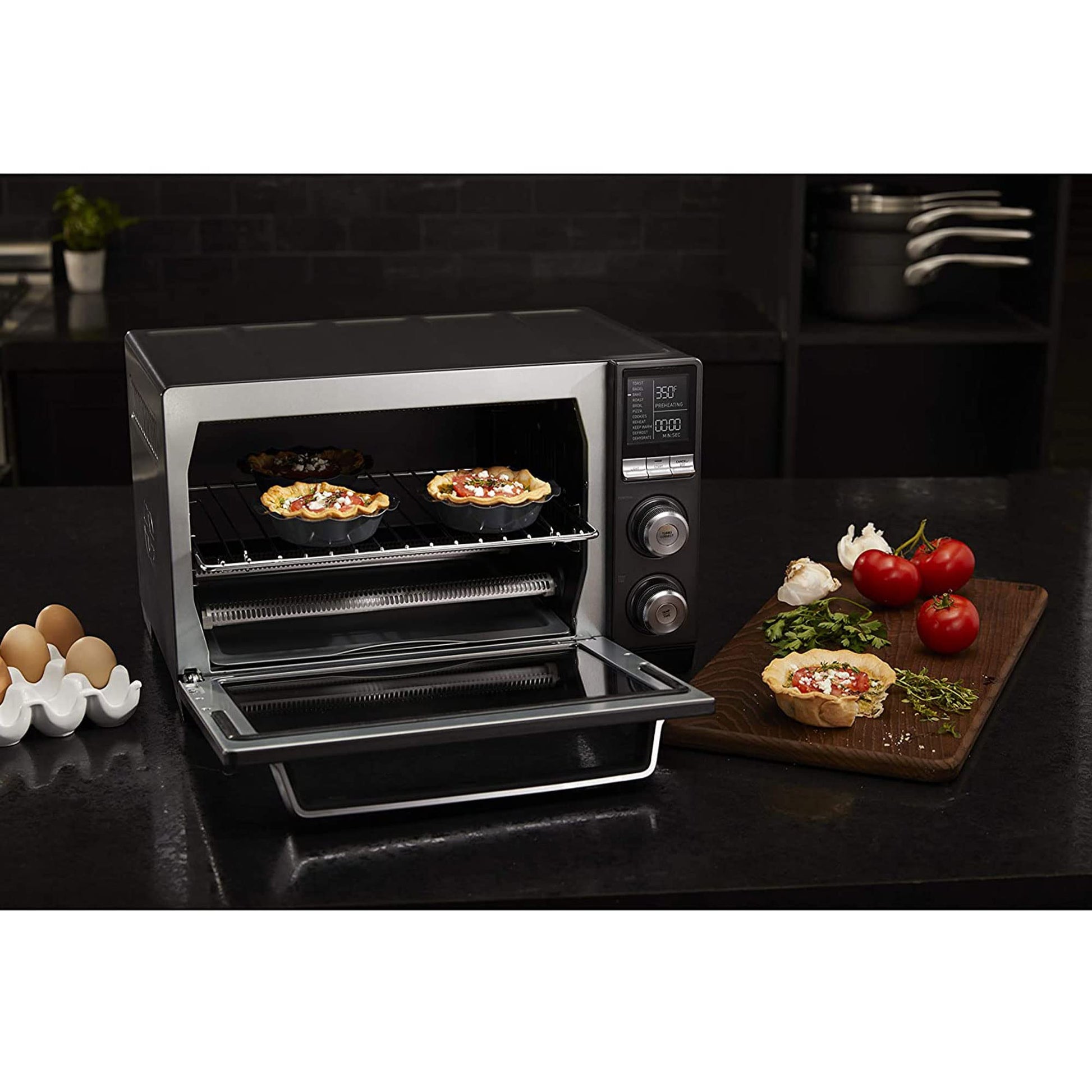 Calphalon - Batidora para horno (acero inoxidable), Horno tostador, Dark Stainless Steel, Una talla, 1