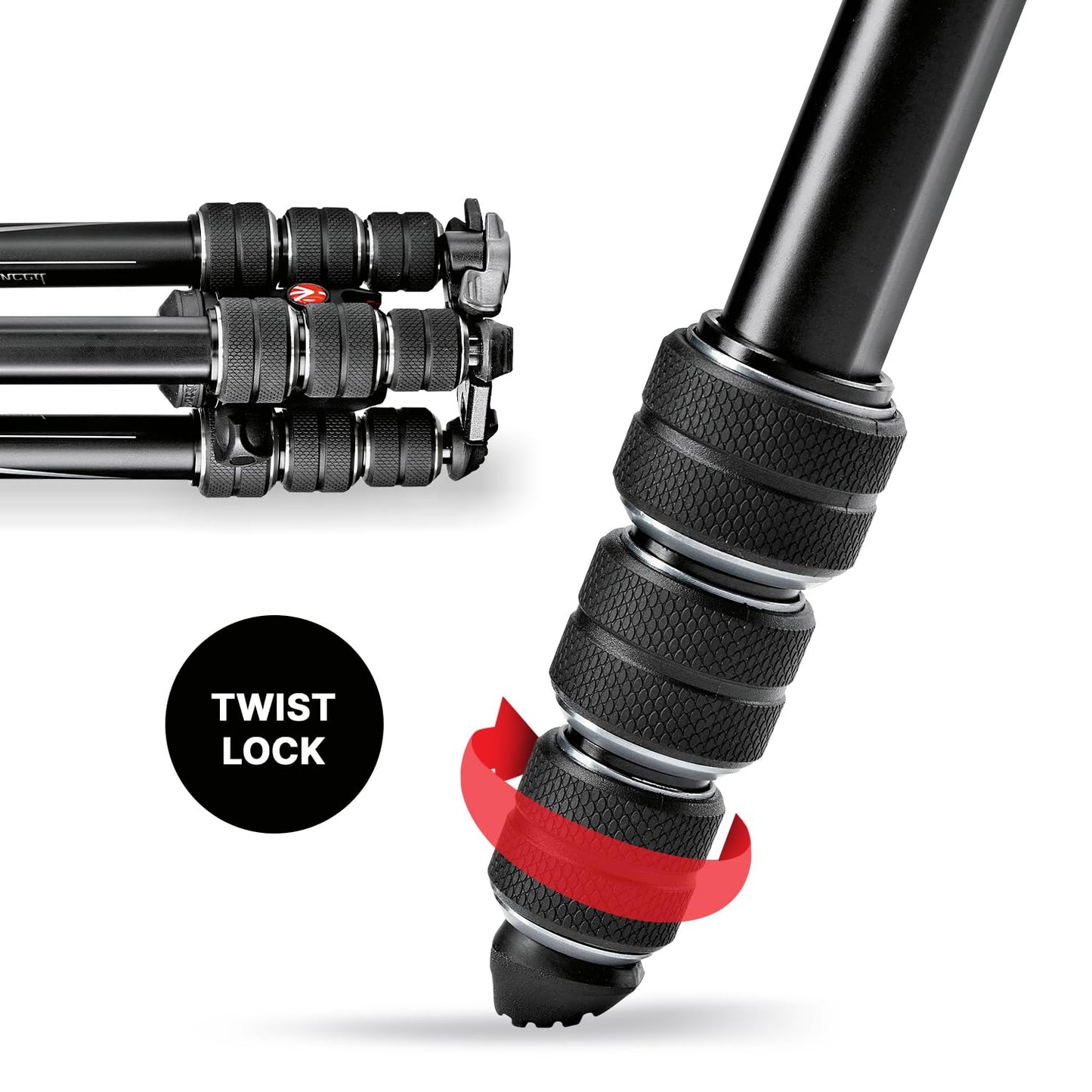 Trípode Manfrotto Negro de Viaje Avanzado