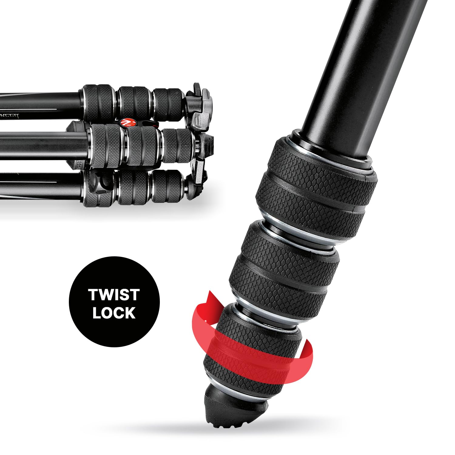 Trípode Manfrotto Negro de Viaje Avanzado