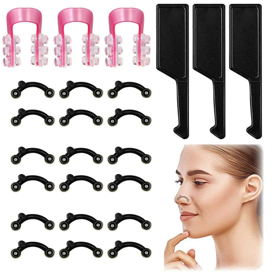 Moldeadores de Nariz Nose Up Lifting Shaper Clip Corrector de Belleza Multicolor 9 Pares para Mujer