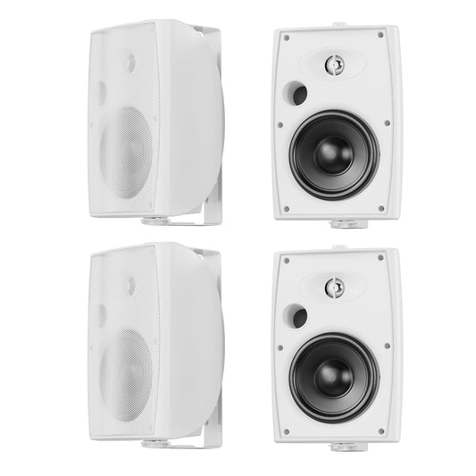 Altavoces Bluetooth para exteriores, 6.5 pulgadas, máximo 800 W, impermeables, con cable con amplificador multifuncional, sistema de altavoces para exteriores, para patio, jardín, piscina, hogar (4