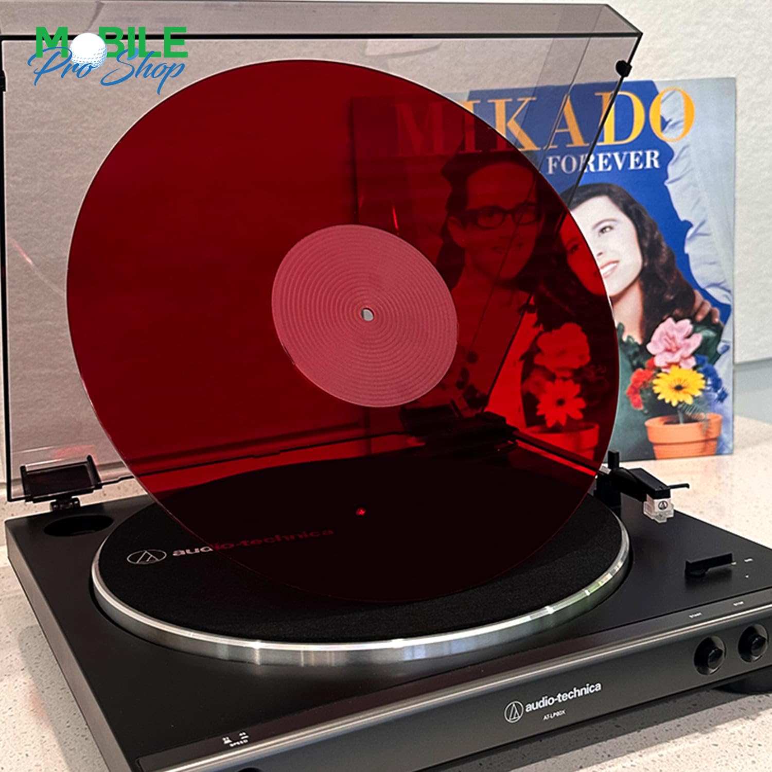 Slipmat Acrílico Mobile Pro Shop Rojo Mejora Sonido para Tocadiscos de Vinilo
