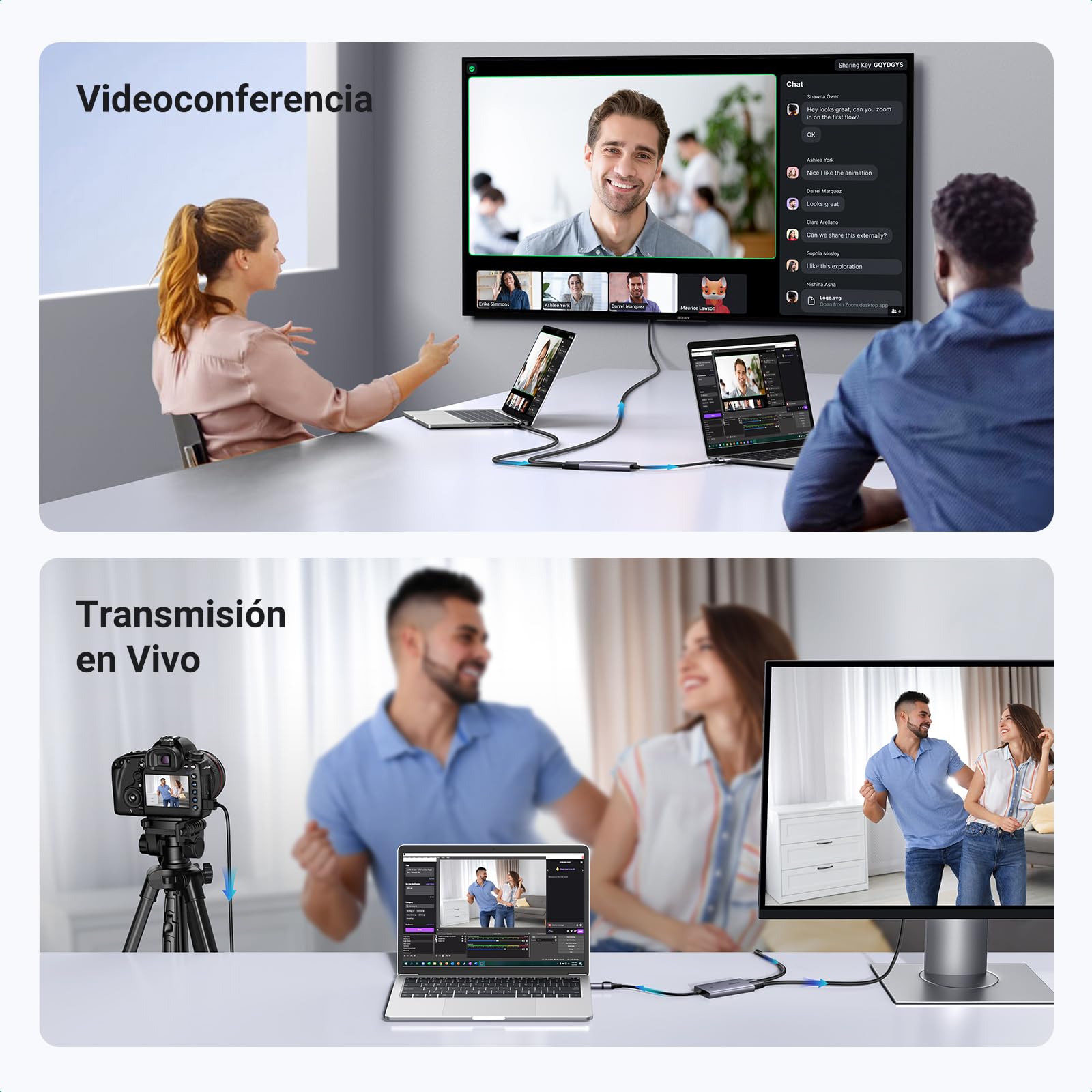UGREEN 4K Capturadora de Video HDMI, 2K@30Hz 1080P@60fps Grabación de Juegos Passthrough Loop-out para Transmisión, Compatible con Switch 2, PS5, Xbox, PC, Mac
