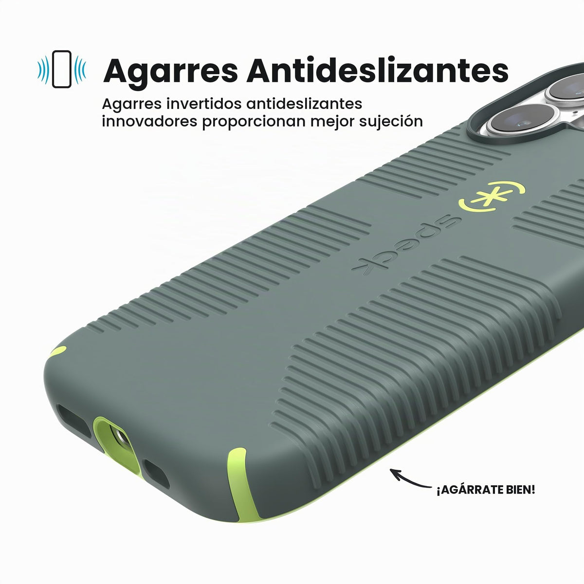 Funda para iPhone 17 Speck Neo Drab Verde Brillante Grip Candyshell