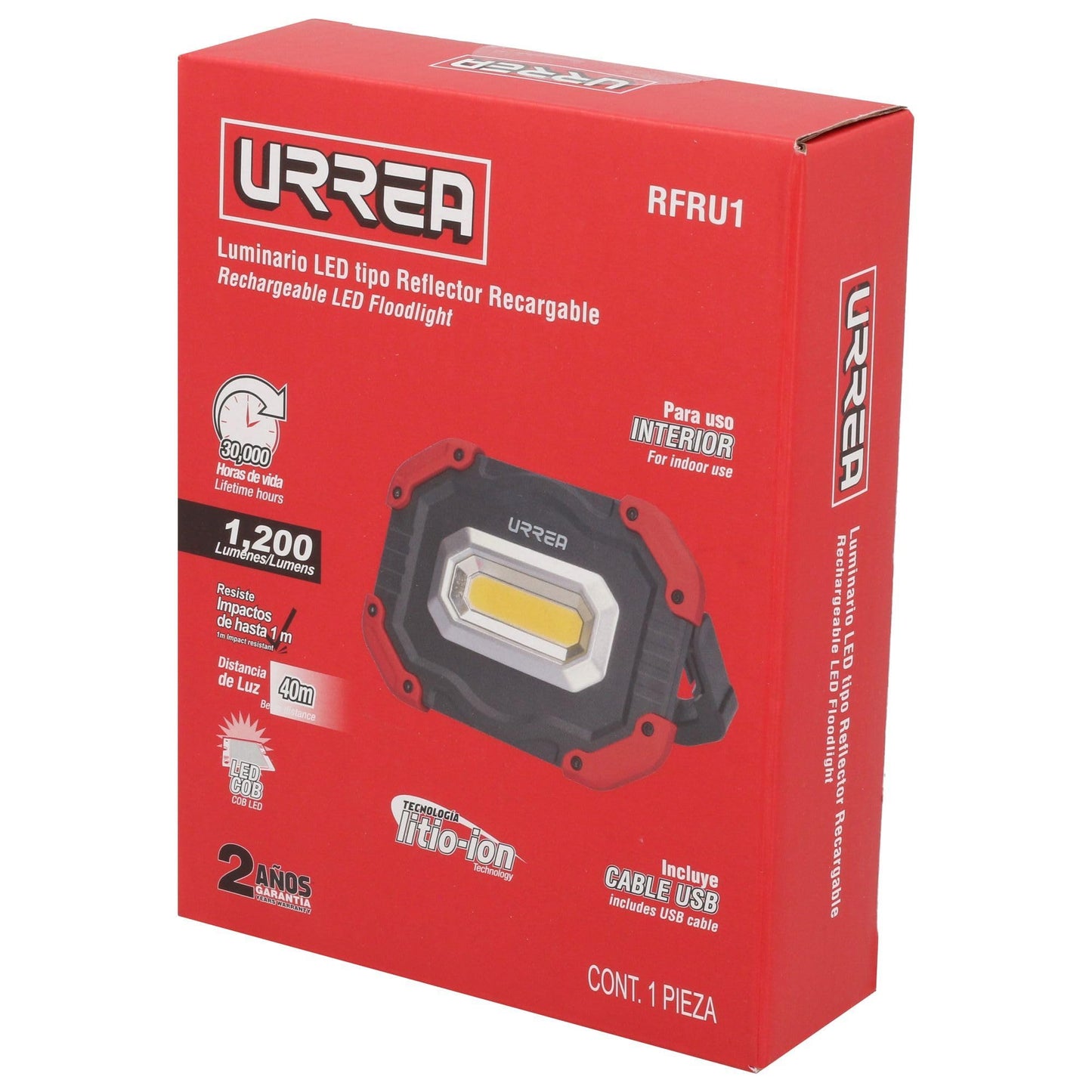 Reflector Recargable URREA RFRU1 1200lm 12W