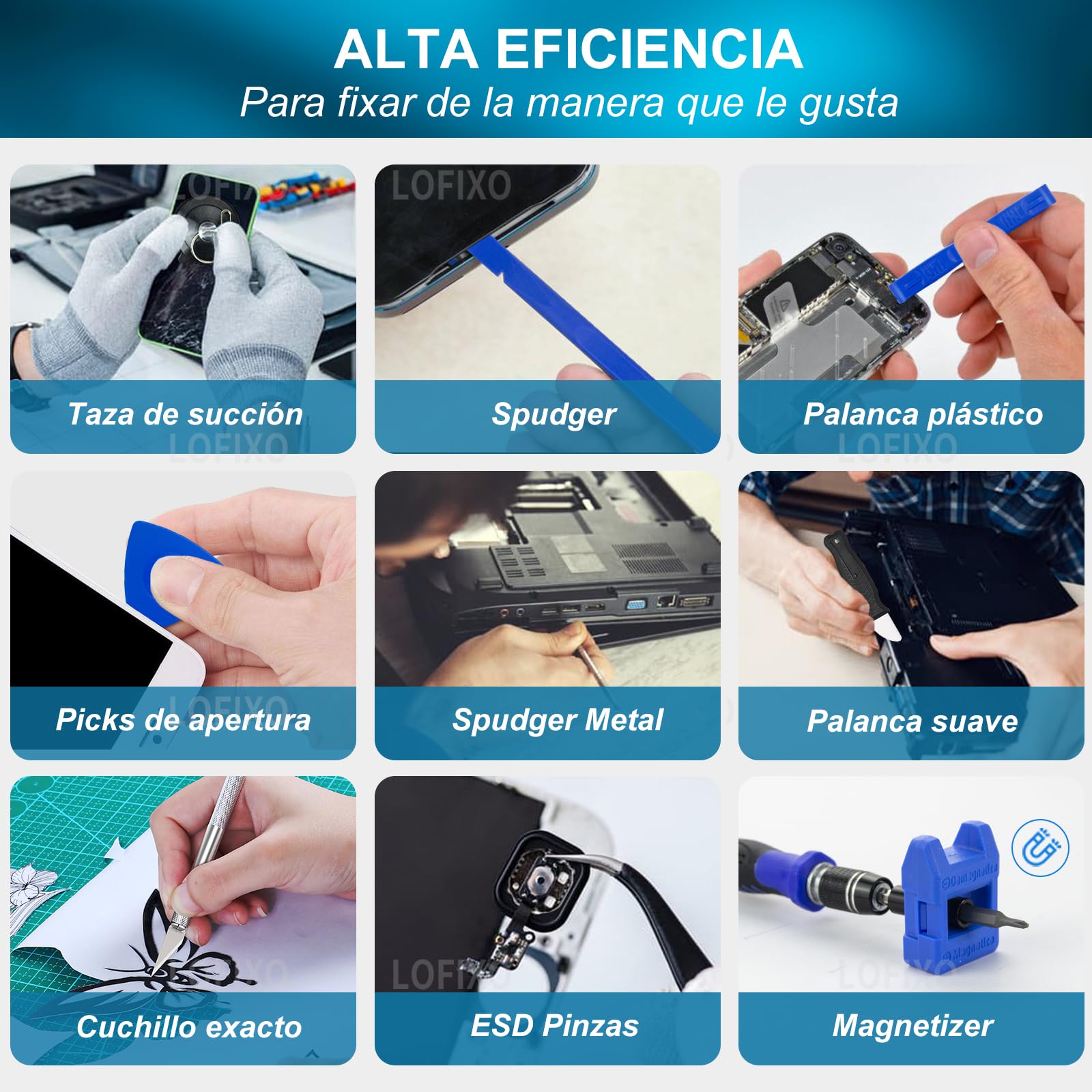 Kit de Desarmadores 92IN1 para Reparación y Limpieza de iPhone en Multidispositivos