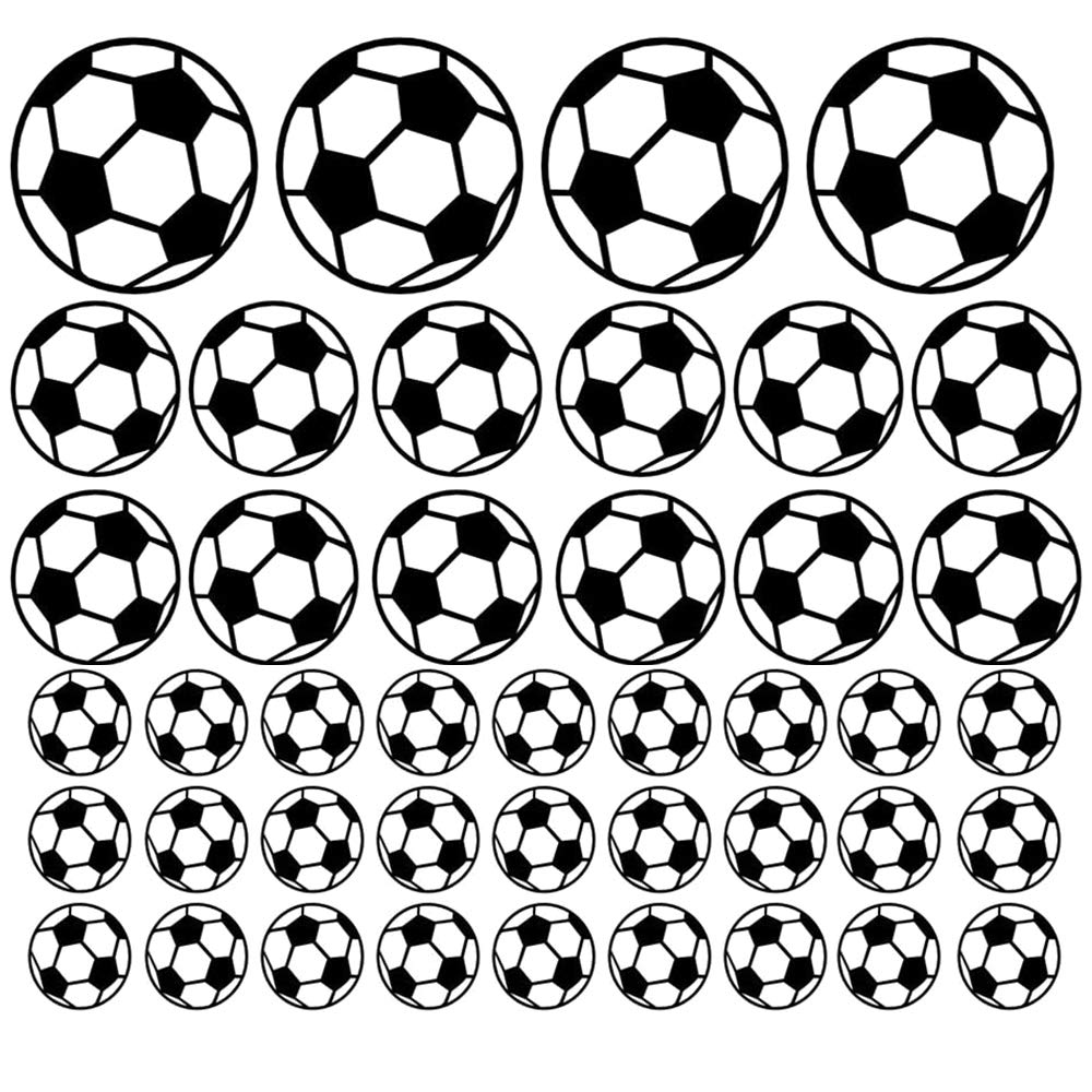 SITAKE 43 pegatinas de fútbol, pegatinas de pelota de fútbol para habitación de los niños, pegatinas de fútbol para pared de fútbol, vinilo para decoración de la puerta de la habitación de los niños, dormitorio, sala de juegos, sala de estar, ventana