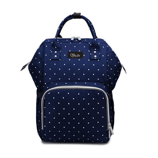 Bolsa de Pañales Milky Chic Azul Blue Dogs con Puerto de Carga USB para Carriola