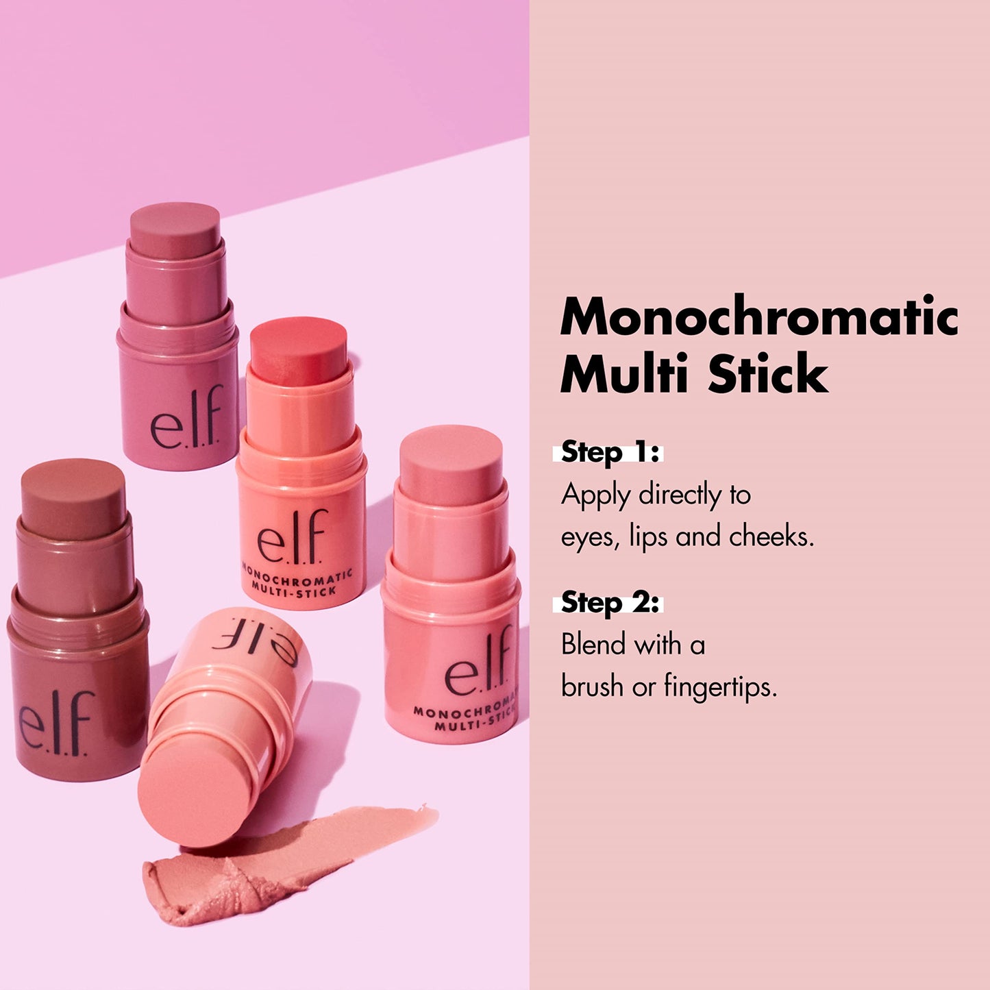 E.l.f. - Multistick monocromático Sparking Rose - 4580 ml