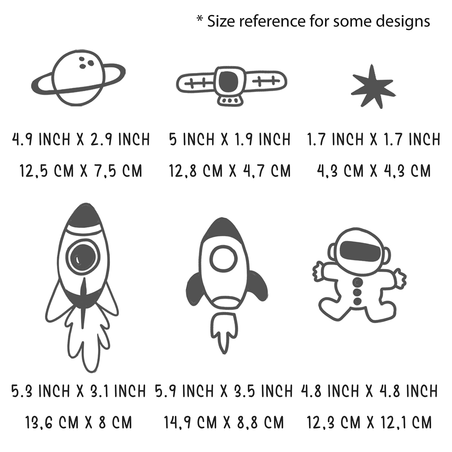 40 pegatinas de vinilo espacial gris para pared de Vieli Arte. Pegatinas adhesivas Galaxy para habitación infantil, decoración de dormitorio de bebé Diseño original de artista. Sol, Luna, Estrellas, Planetas, Astronauta (Gris)