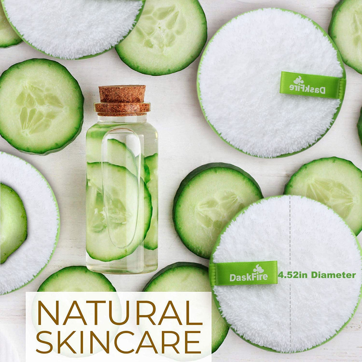 Almohadillas reutilizables para eliminar el maquillaje, toallitas para eliminar el maquillaje facial, paños de limpieza de la cara, suaves redondas, hipoalergénicas para rimel, sombra de ojos, lápiz labial, base -3 piezas, 11,4 cm de diámetro