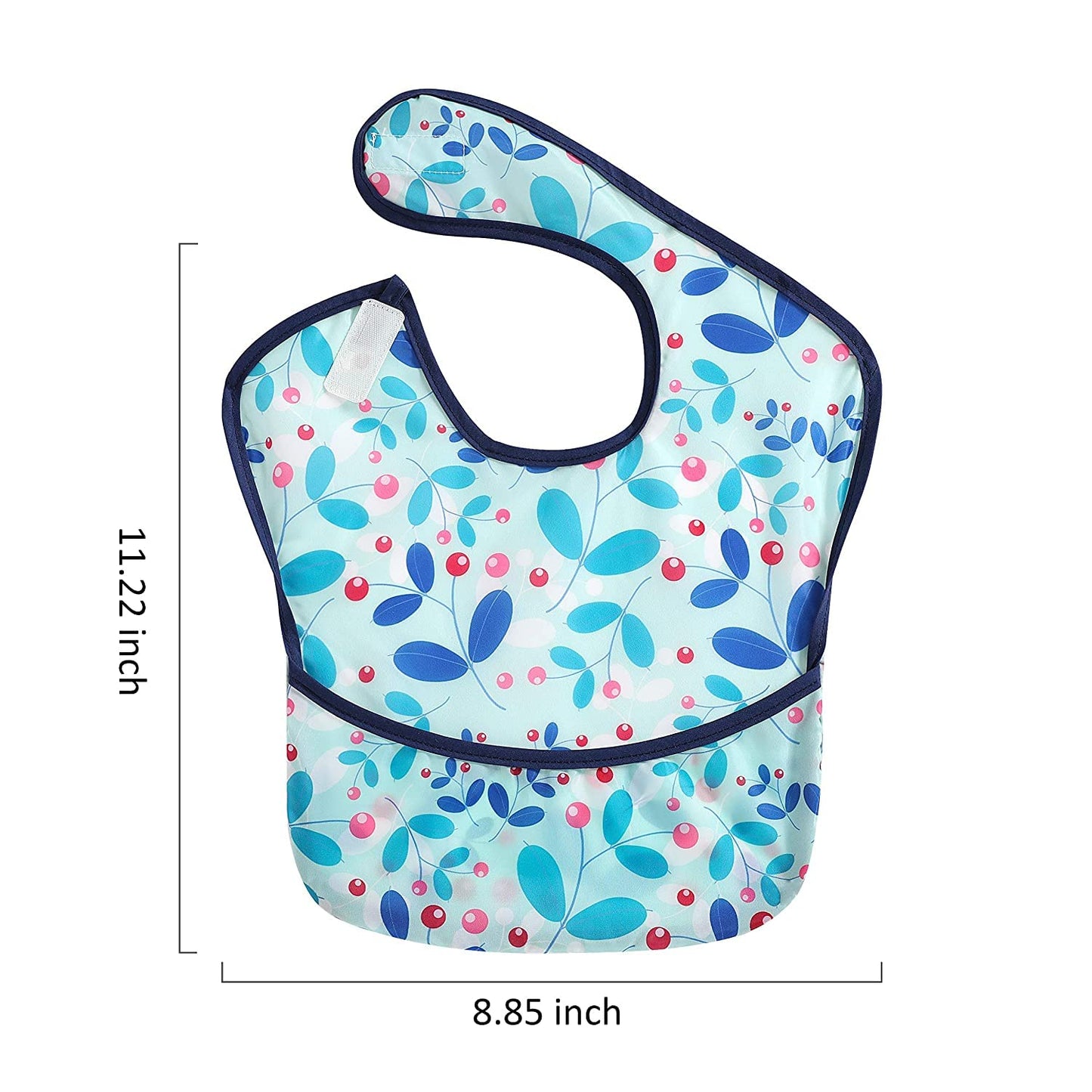 PandaEar - Paquete de 3 baberos súper ligeros para bebé, impermeable, lavable, resistente a las manchas y al olor de 12 a 48 meses (niña)