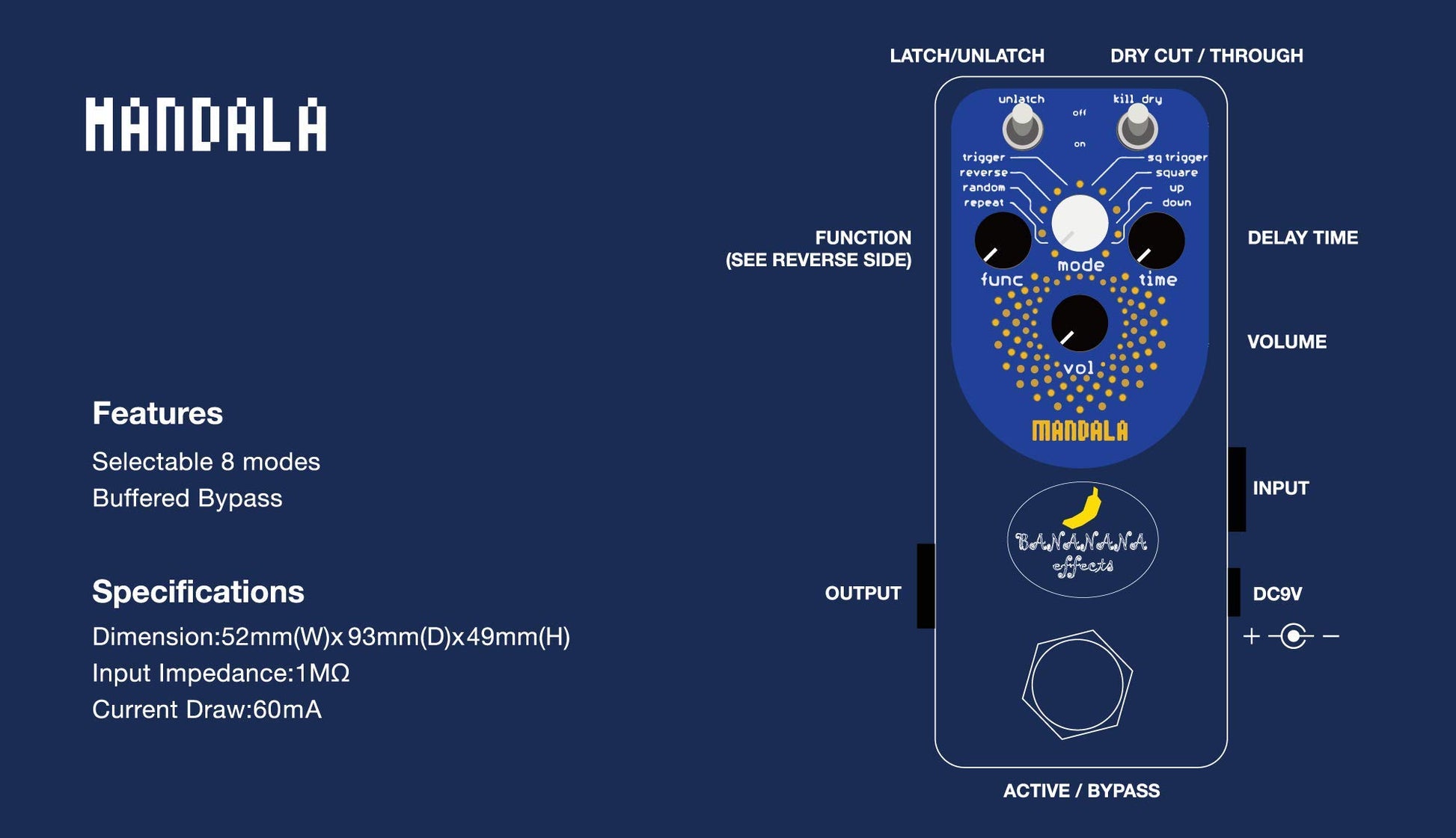 Bananana Effects - MANDALA glitch pedal