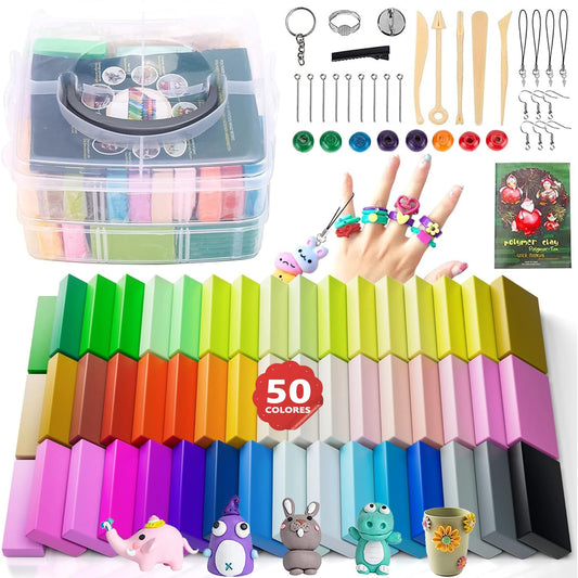 Kit de Arcilla Polimérica MYAIOL Multicolor con 88 Piezas Seguro y No Tóxico