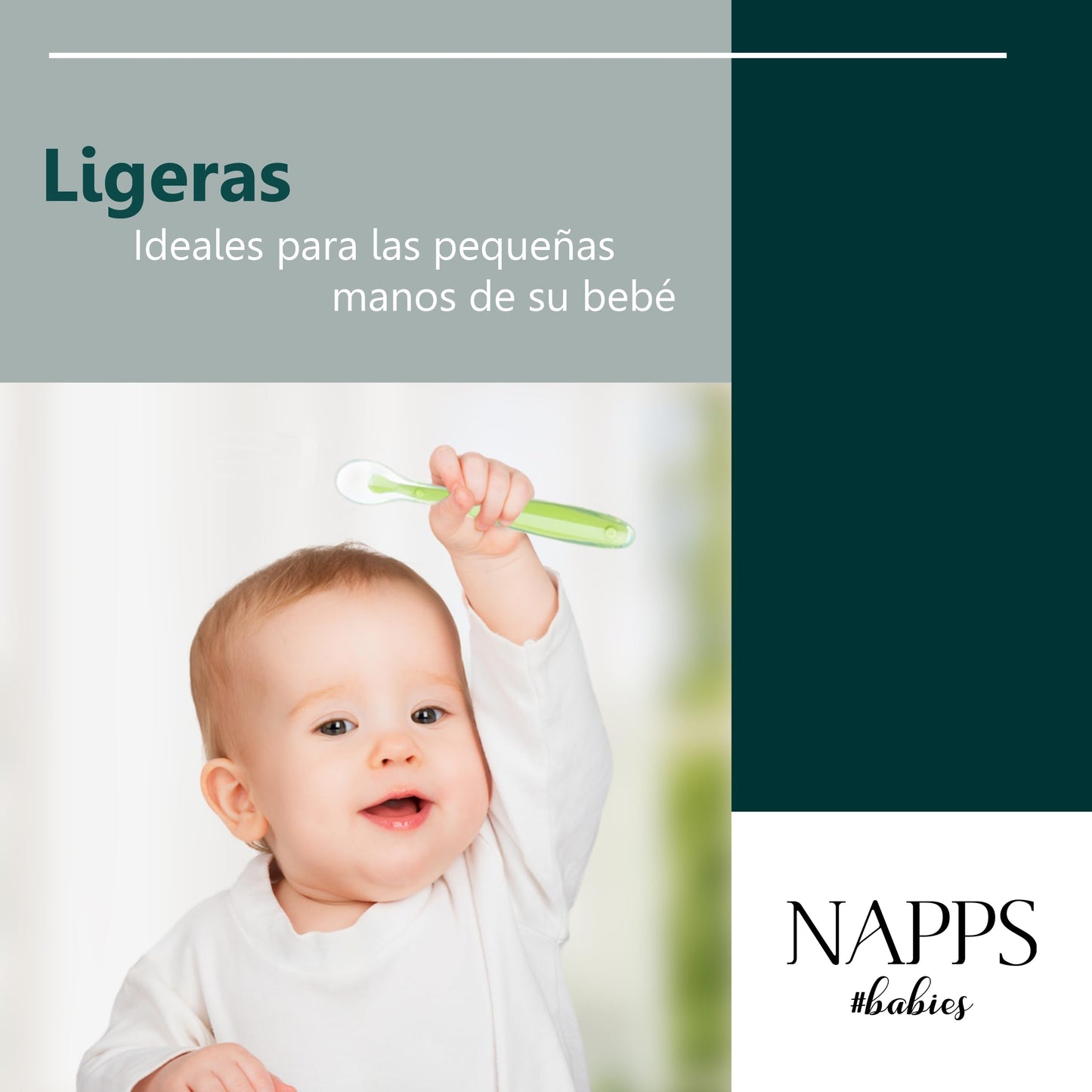 Cucharas silicon 4 pack nappsbabies