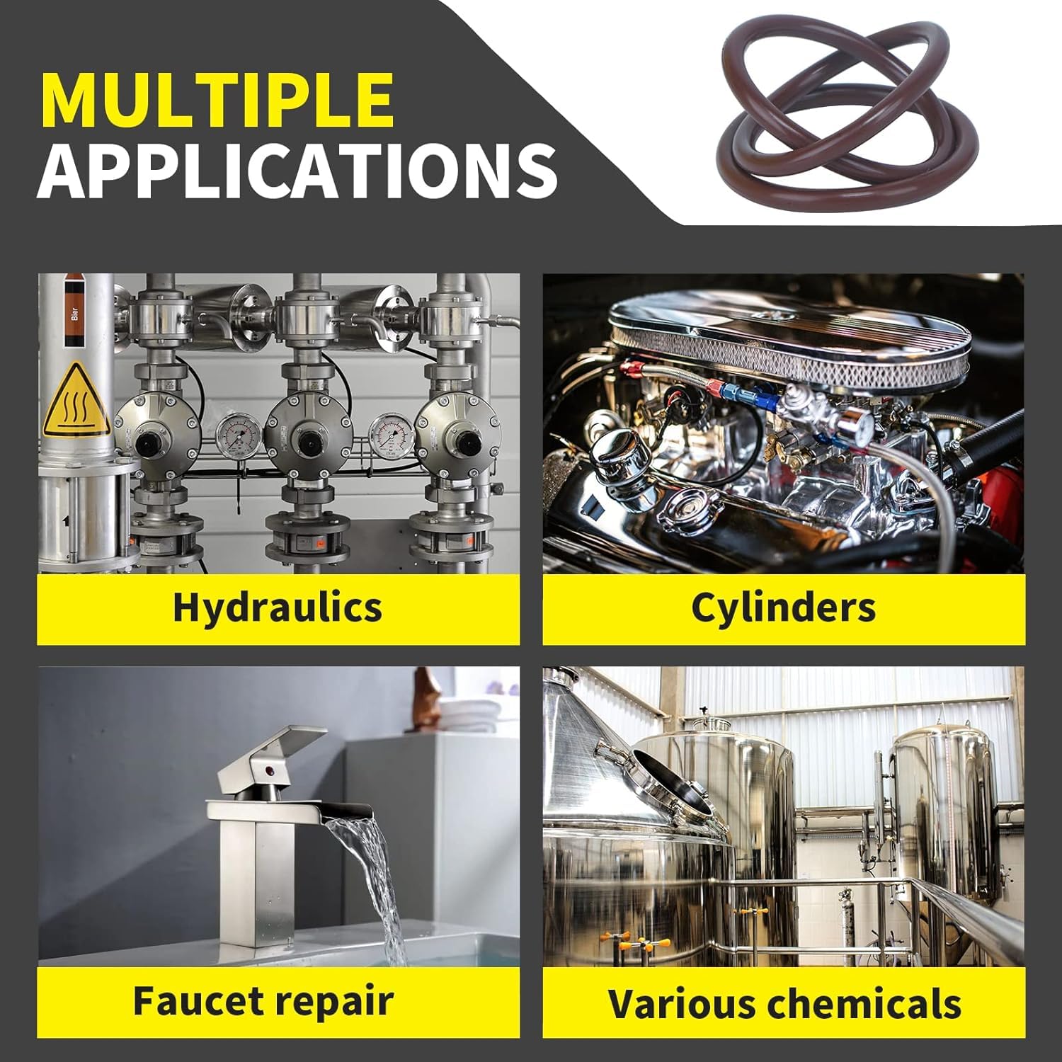 Juego de Piezas Métricas FKM Viton de 30 Tamaños Verde Fluorocarbono más Resistentes para Automóviles y Motores