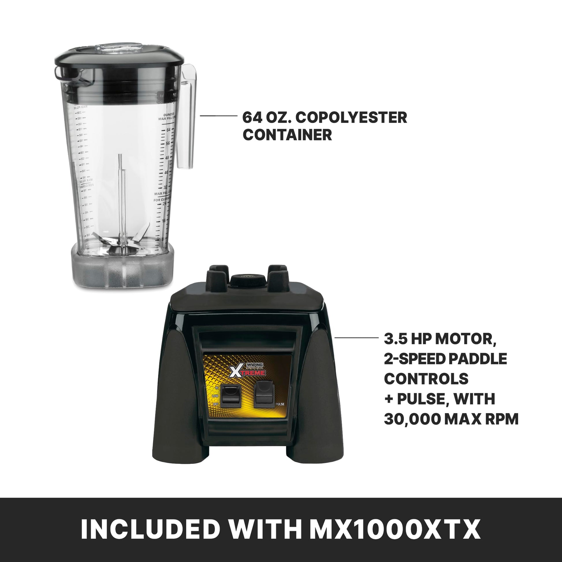 Licuadora Comercial Waring Xtreme Alta Potencia Copoliéster 1.9 l