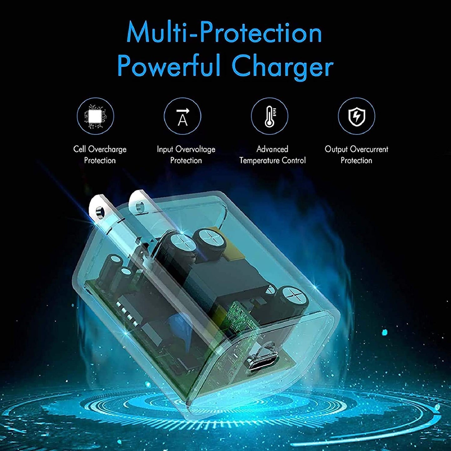 Cargador de Pared USB C Veetone Blanco 20W Compatible con iPhone, Samsung, Huawei y Más