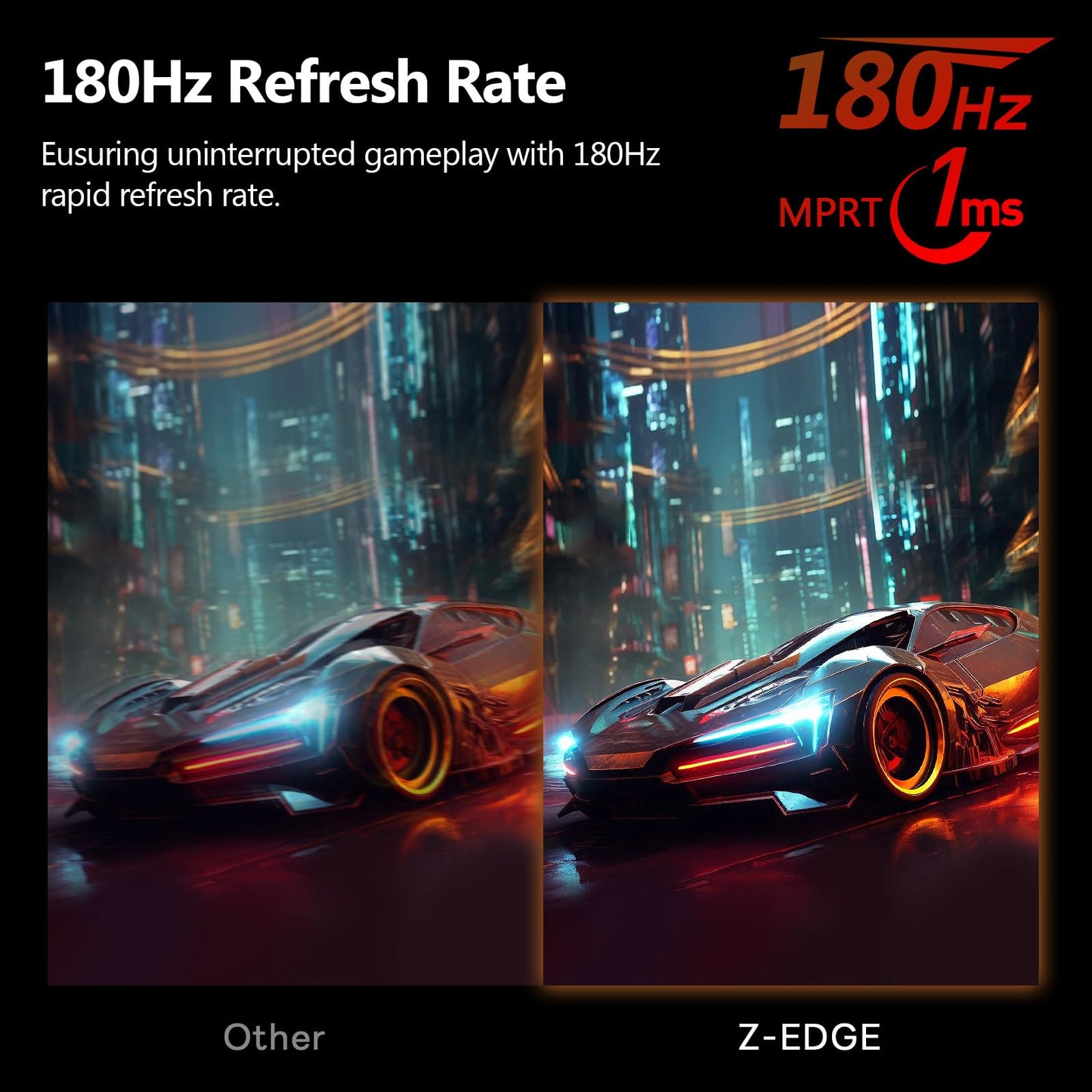 Monitor de Juego Z-Edge UG24 Curvo FHD 1080 con 180 Hz
