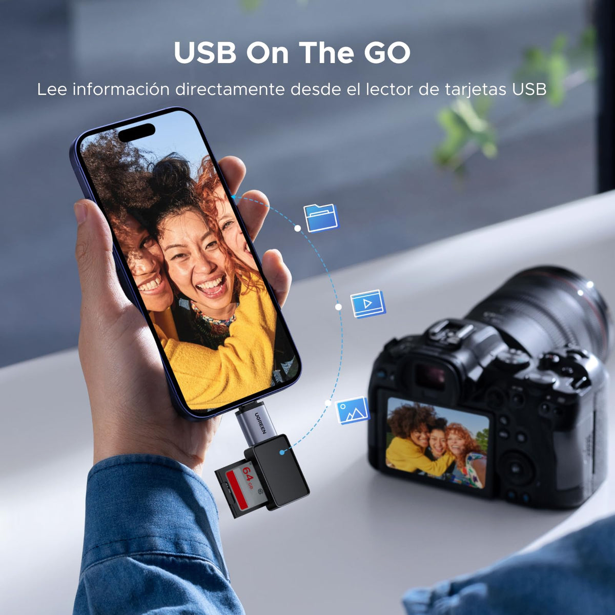 Adaptador USB C UGREEN Negro Macho a USB 3.0 (4 Unidades)