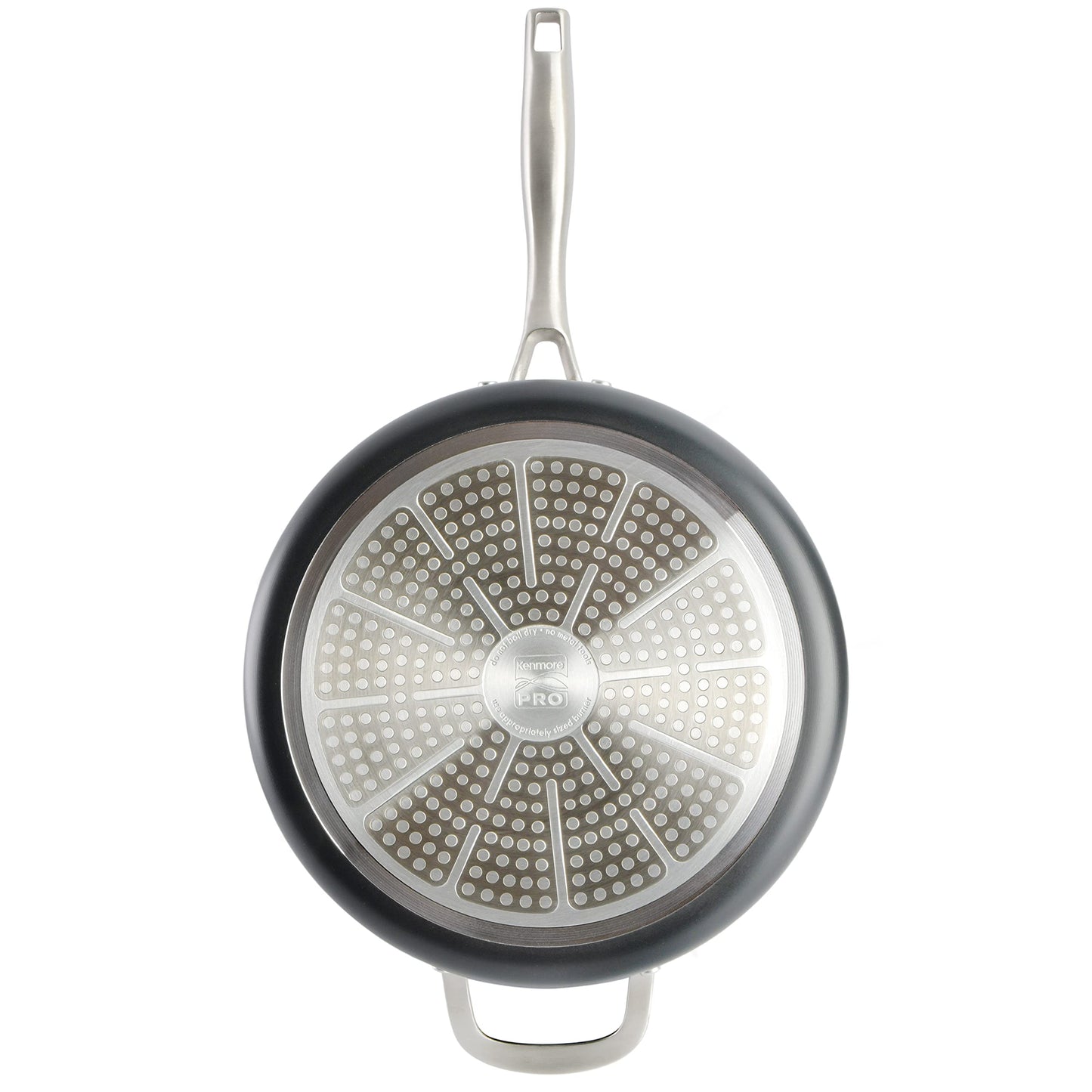 Kenmore Pro Arbor Heights - Juego de utensilios de cocina de aluminio forjado de platino anodizado duro de 7 capas, 10 piezas, color negro