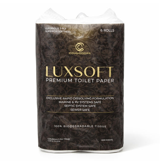 Papel Higiénico LUXSOFT Blanco de 3 Capas con Disolución Rápida